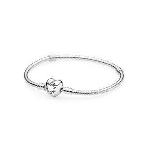 Pandora Bracelet with Heart-shaped Clasp 8"